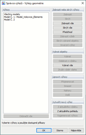 Správce průřezů - Řezy ze sítě